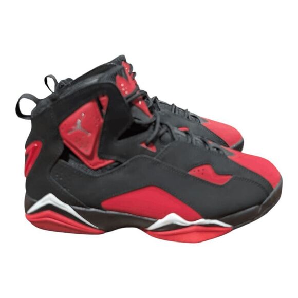 NIKE Air Jordan True Flight 'Black Red' Sneakers Size 8.5 - Picture 2 of 9